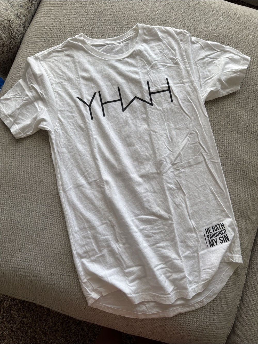 YHWH Swoop Tee (White)